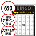 【650枚セット】展示会・イベント用「文字・名前でビンゴカード」はがきサイズ 5×5枠 切抜穴有